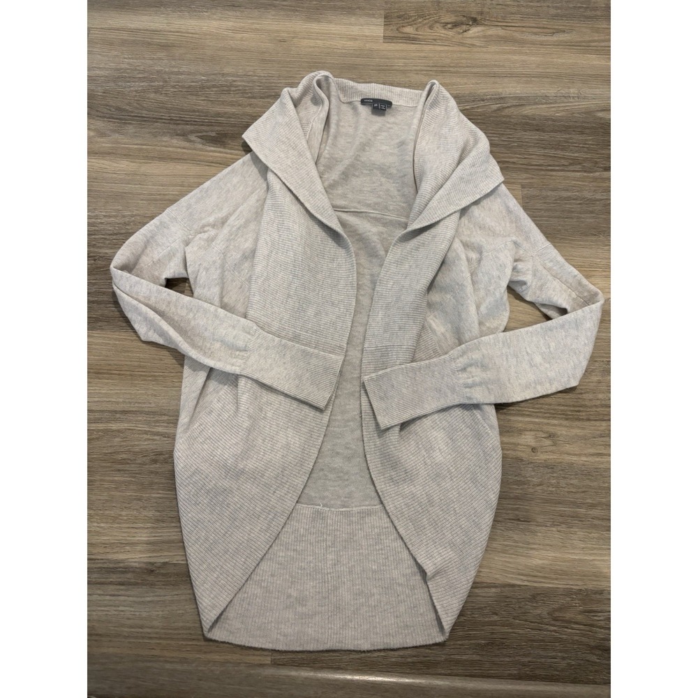 Vince Cashmere Wool Open Front Cardigan Size XS Sweater Gray Soft Jacket